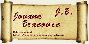 Jovana Bracović vizit kartica